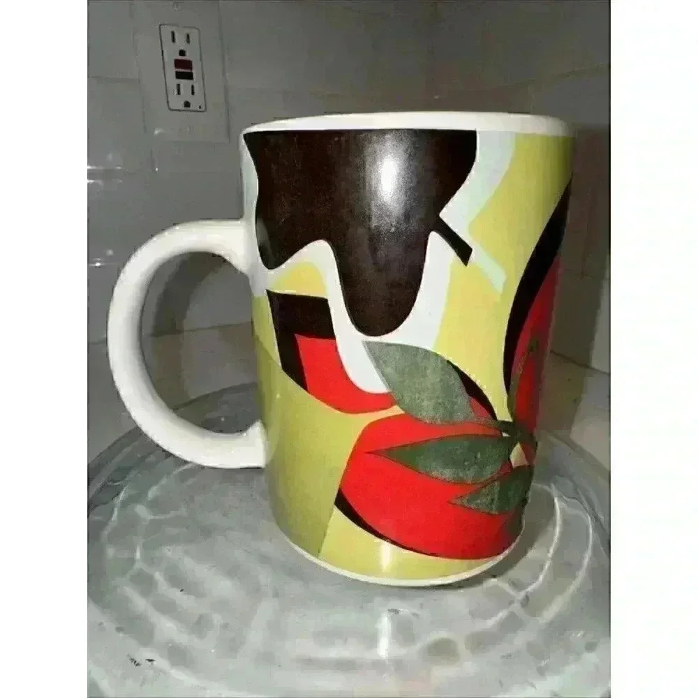 Starbucks 2004 Multi-Color Botanical Coffee Mug 16 Oz.